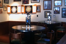 Self serve bar table with draft beer towers
